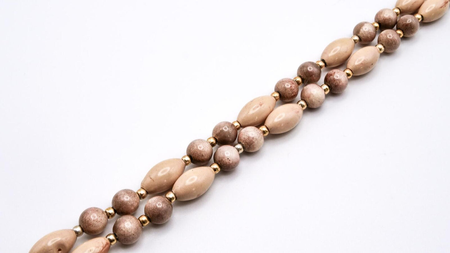 Vintage Bisque Bead Strand