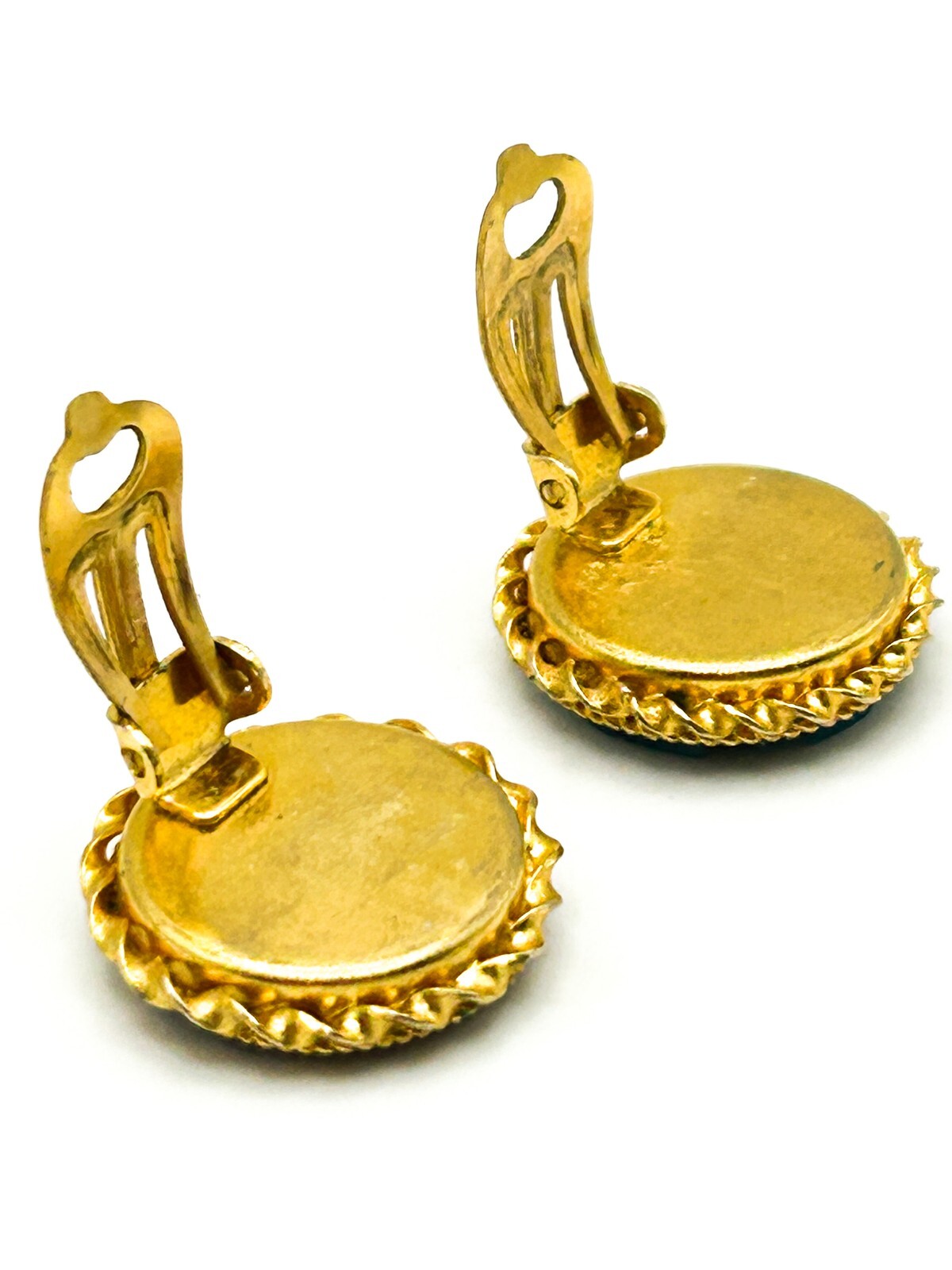 Italian Micro Mosaic Floral Clip-On Earrings with Yellow Daisy Design