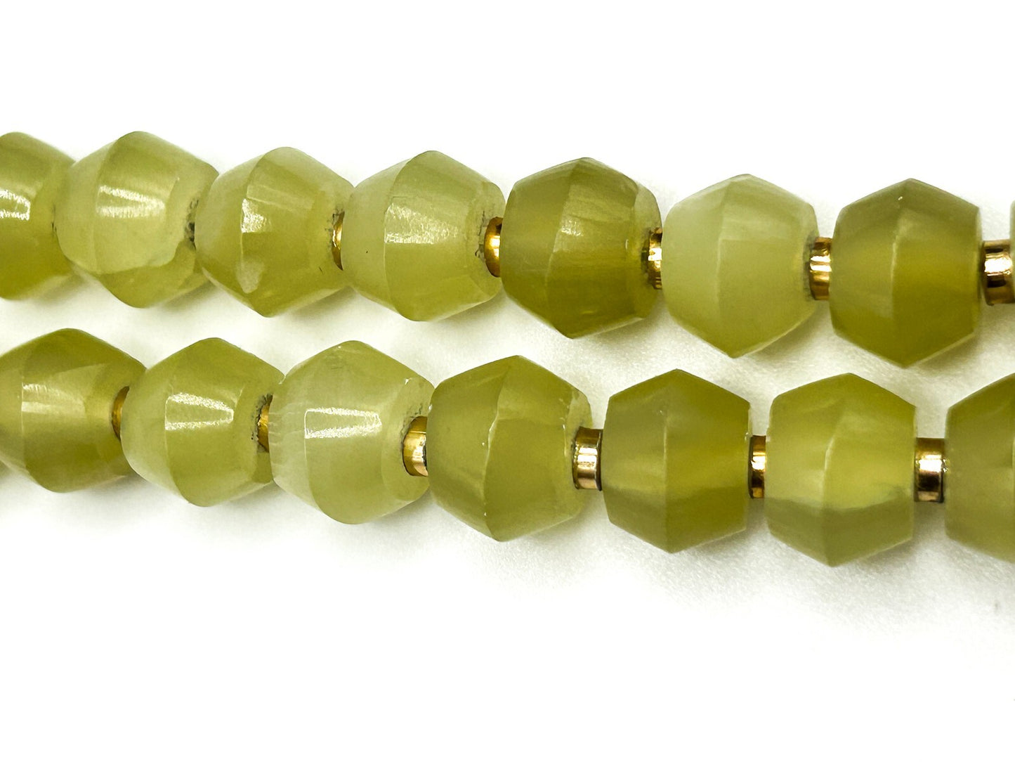Vintage Lemon Yellow Agate Beaded Long Semi Precious Gemstone Necklace Boho