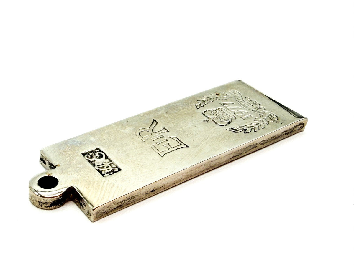 Vintage 1977 Queen Elizabeth II Silver Jubilee Ingot Pendant by A&E