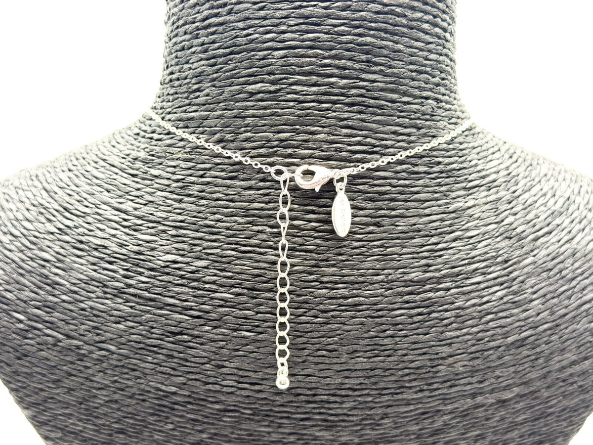Jon Richard Silver Tone CZ Y Drop Necklace Clear Crystal Bridal Wedding Evening
