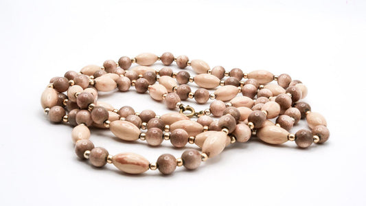 Vintage Bisque Bead Strand