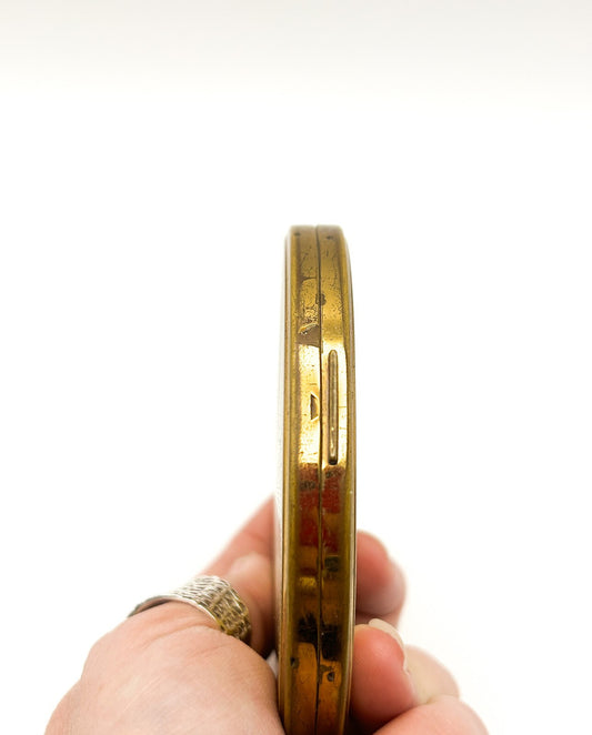Vintage Vanity Fair Gold Tone Starburst Compact Mirror Made in Britain