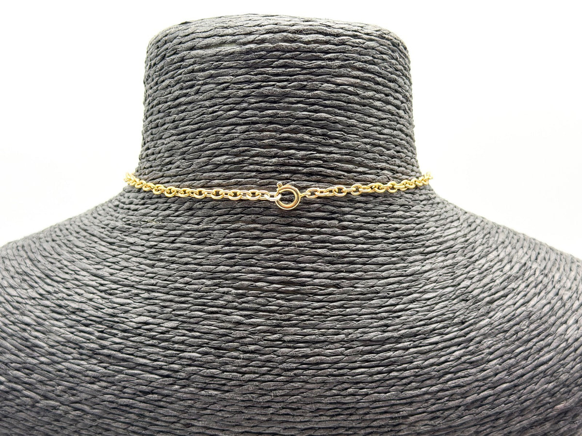 Vintage Black Gold Tone Greek Key Statement Necklace Oval Pendant 17” Geometric
