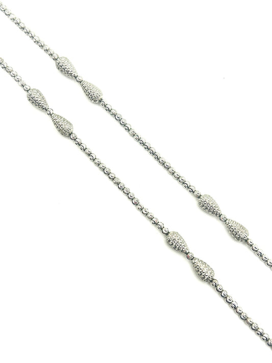Signed OFFICINA BERNARDI Sterling Silver 925 Italy Long Necklace – 30”