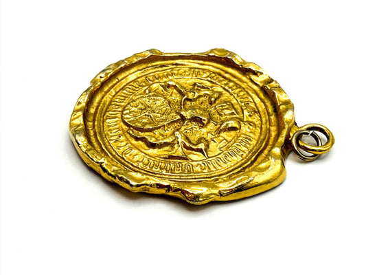 Vintage Accessocraft Etruscan Revival Medallion Pendant – Byzantine Eagle Crest