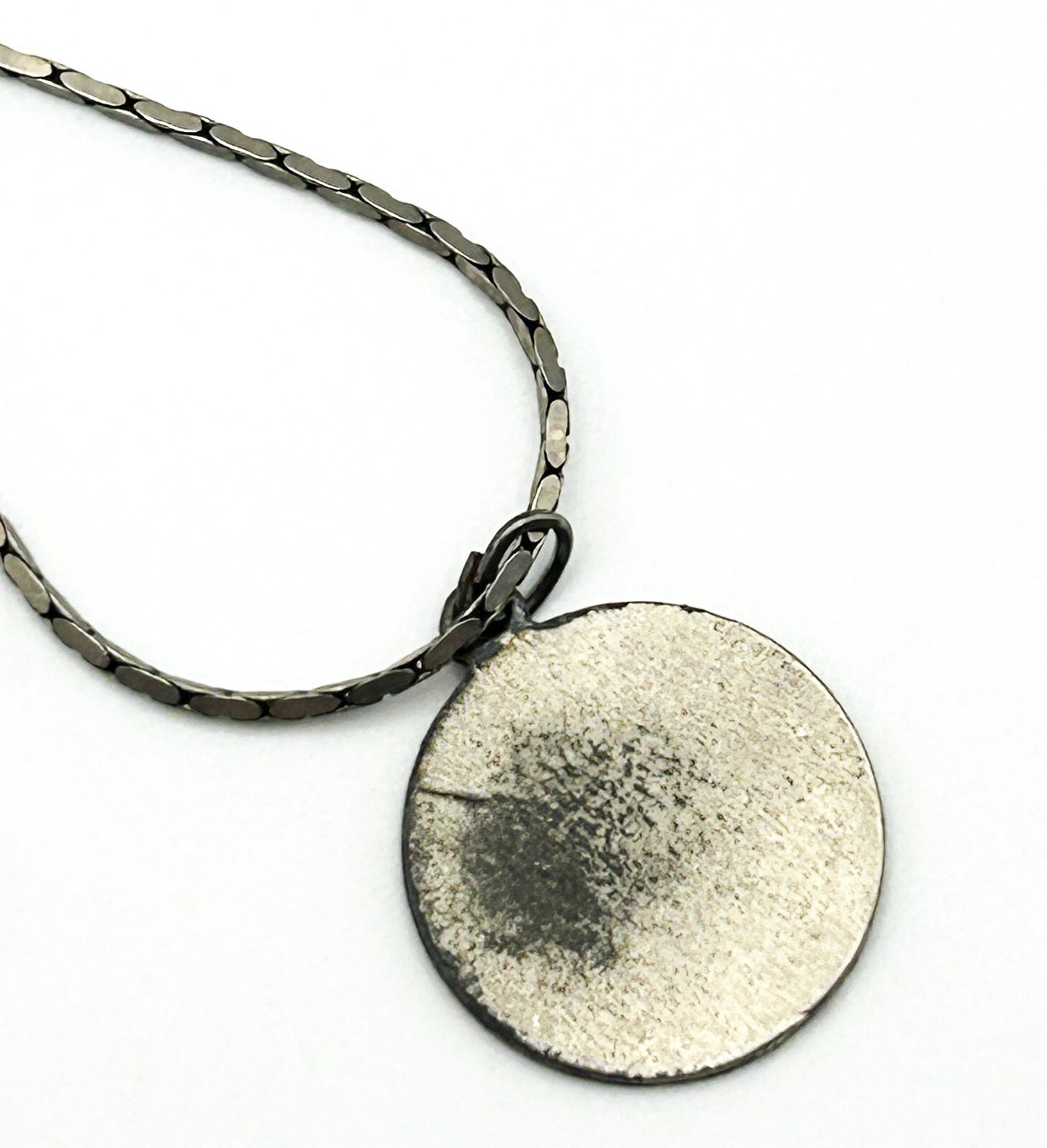 Vintage Saint Christopher Pendant Necklace on Silver Tone Chain