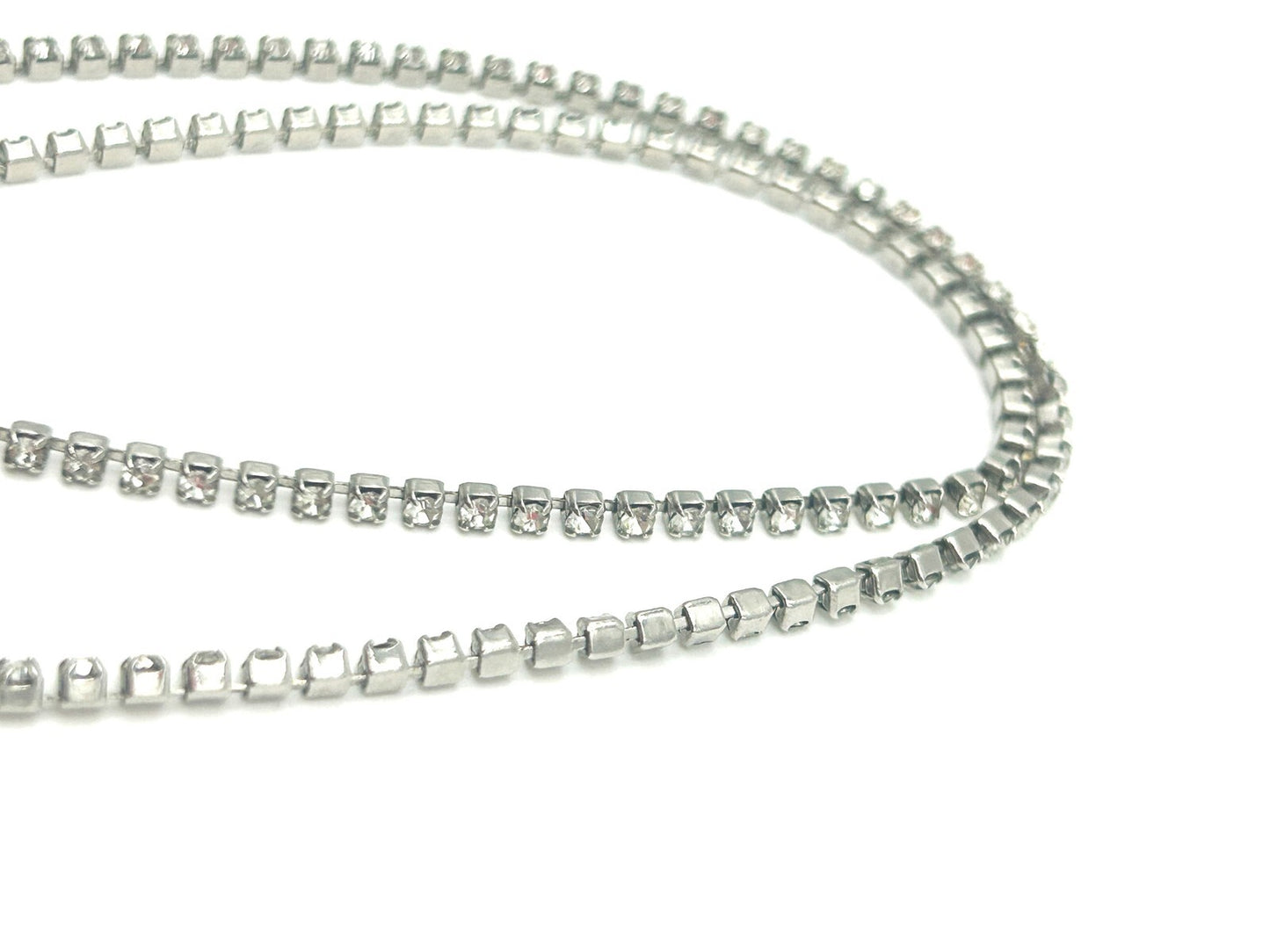 Vintage Rhinestone Infinity Design Necklace