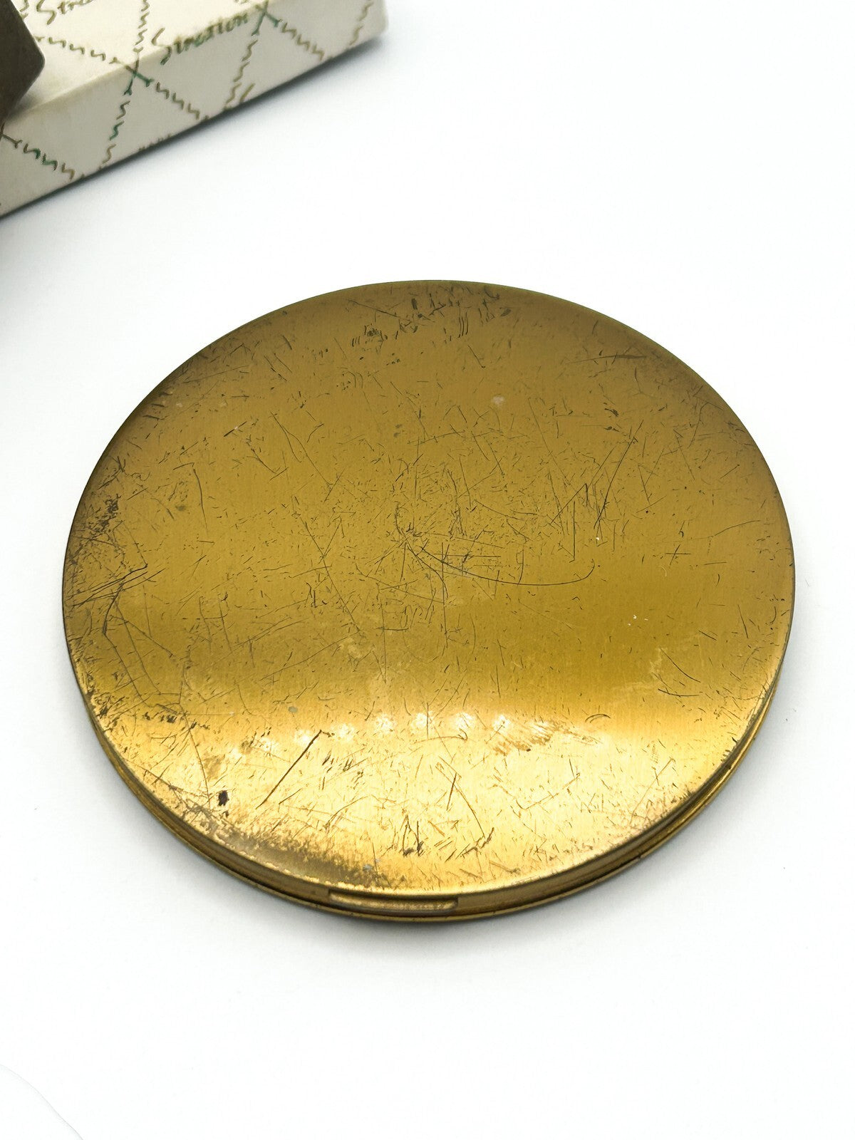 Stratton “Vogue” Floral Enamel Powder Compact Made in England with Original Box