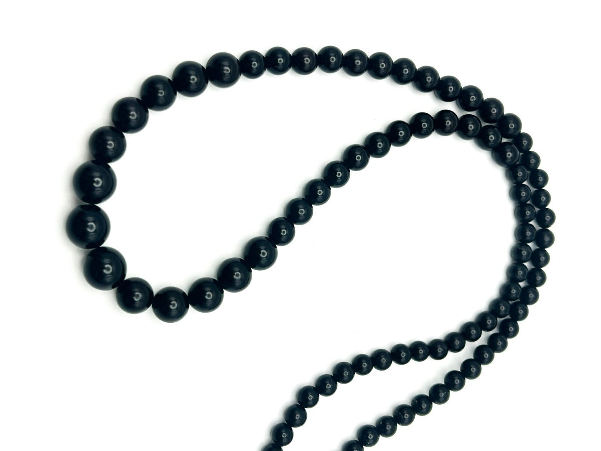 Black beaded necklace
