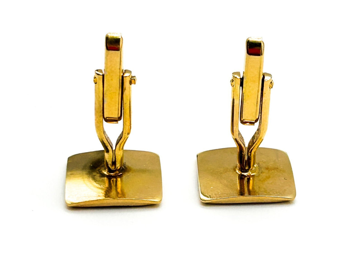 Vintage Carlton Gold Tone Initial P Cufflinks Boxed - Mens Formal Wear