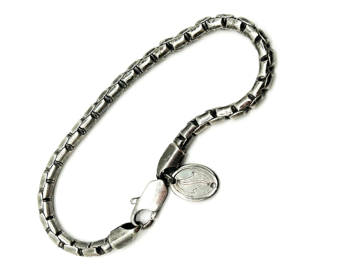 Innersoul Australia Bracelet Silver Tone Box Link Chain Y2K Vintage