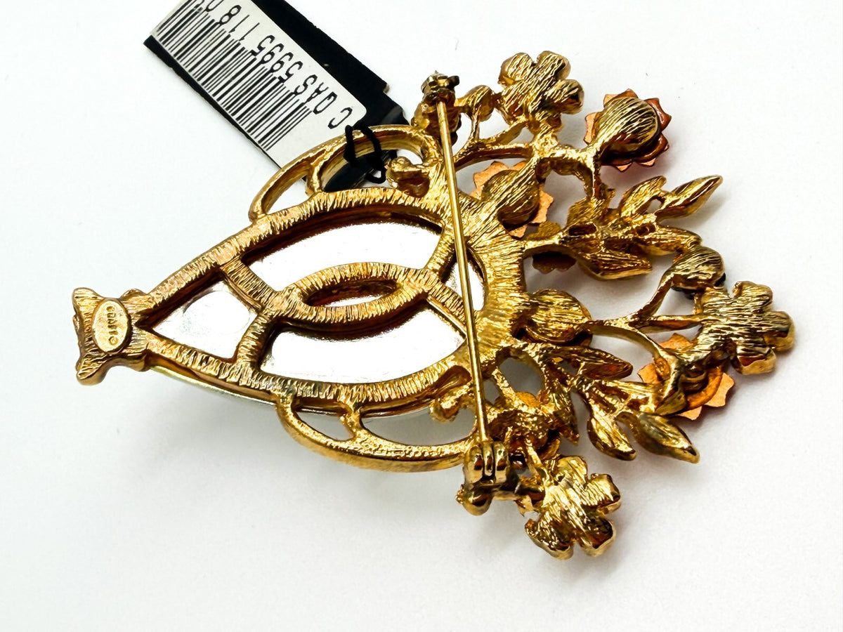 Vintage Craft (Gem-Craft) Adrien Mann Couture Giardinetti Brooch & Clip Ons