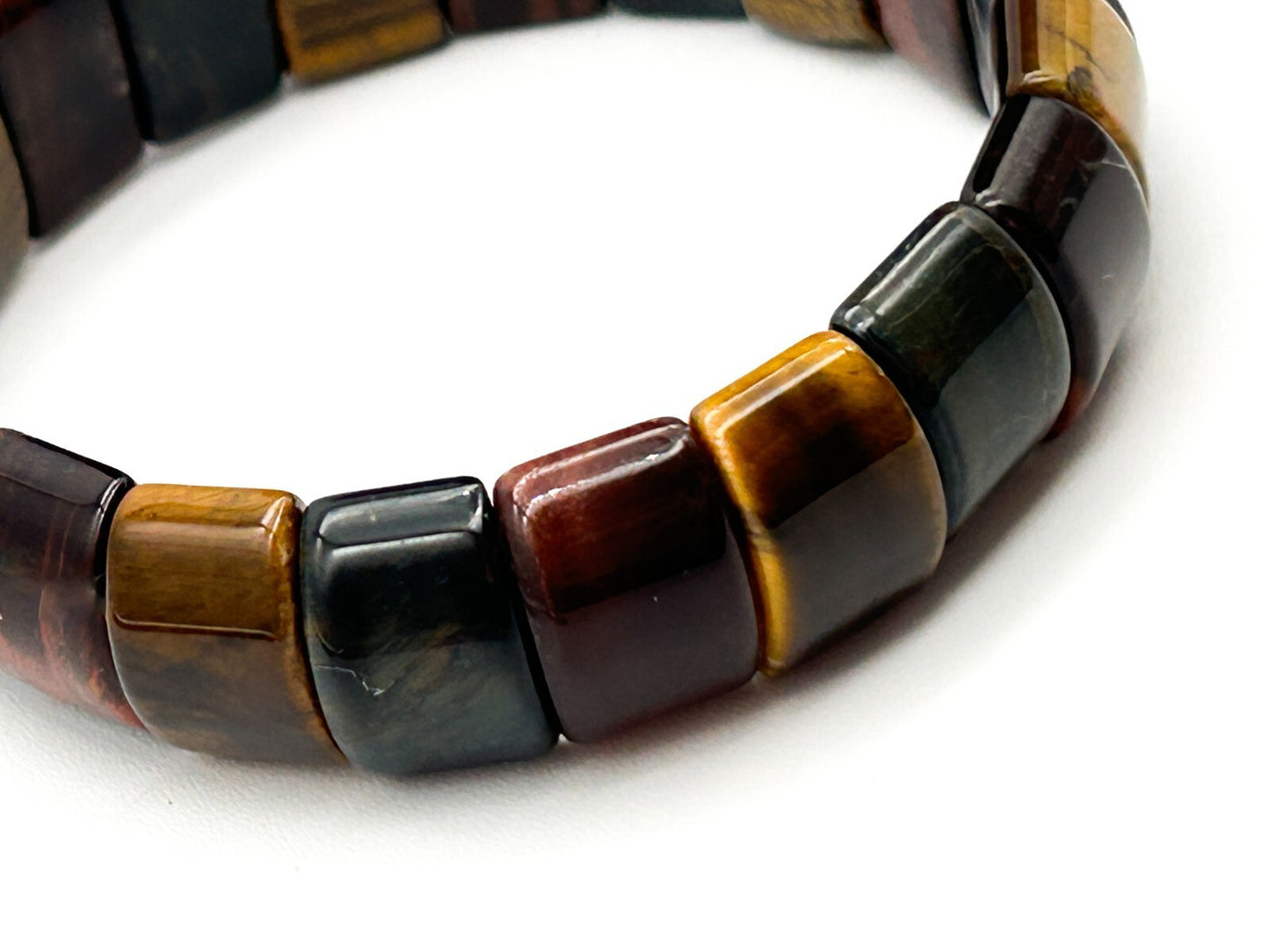 Tiger’s Eye Stretch Bracelet Multicolour Panel Stone Bracelet