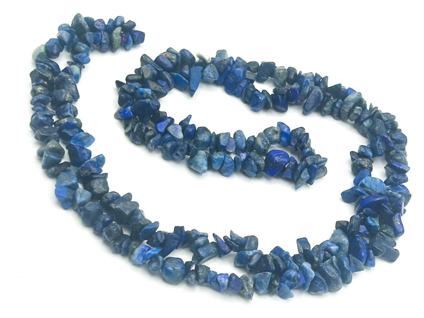 Lapis Lazuli & Sodalite Semi-precious Gemstone Chip Necklace  Bracelet Set