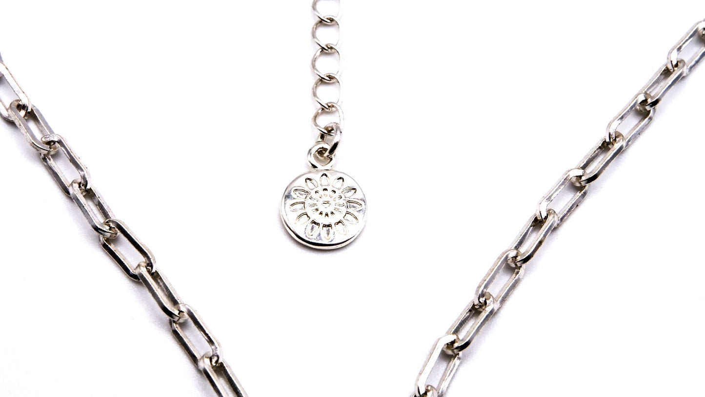 POM Tania Silver Plated Short Necklace – Double Heart Pendant