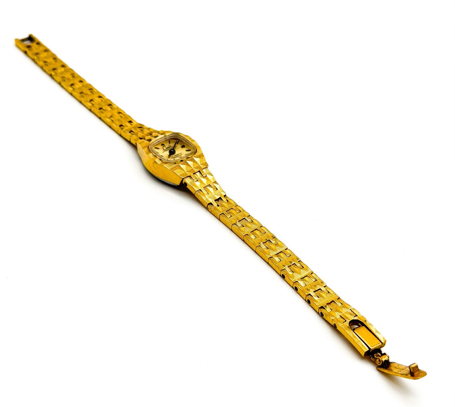Vintage 1970s Limit International 17 Jewels Incabloc Ladies Wristwatch Gold Tone