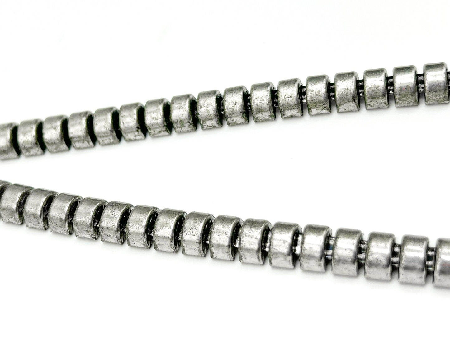 Silver Tone Sculptural Necklace with Glass Pendant - Bold Statement