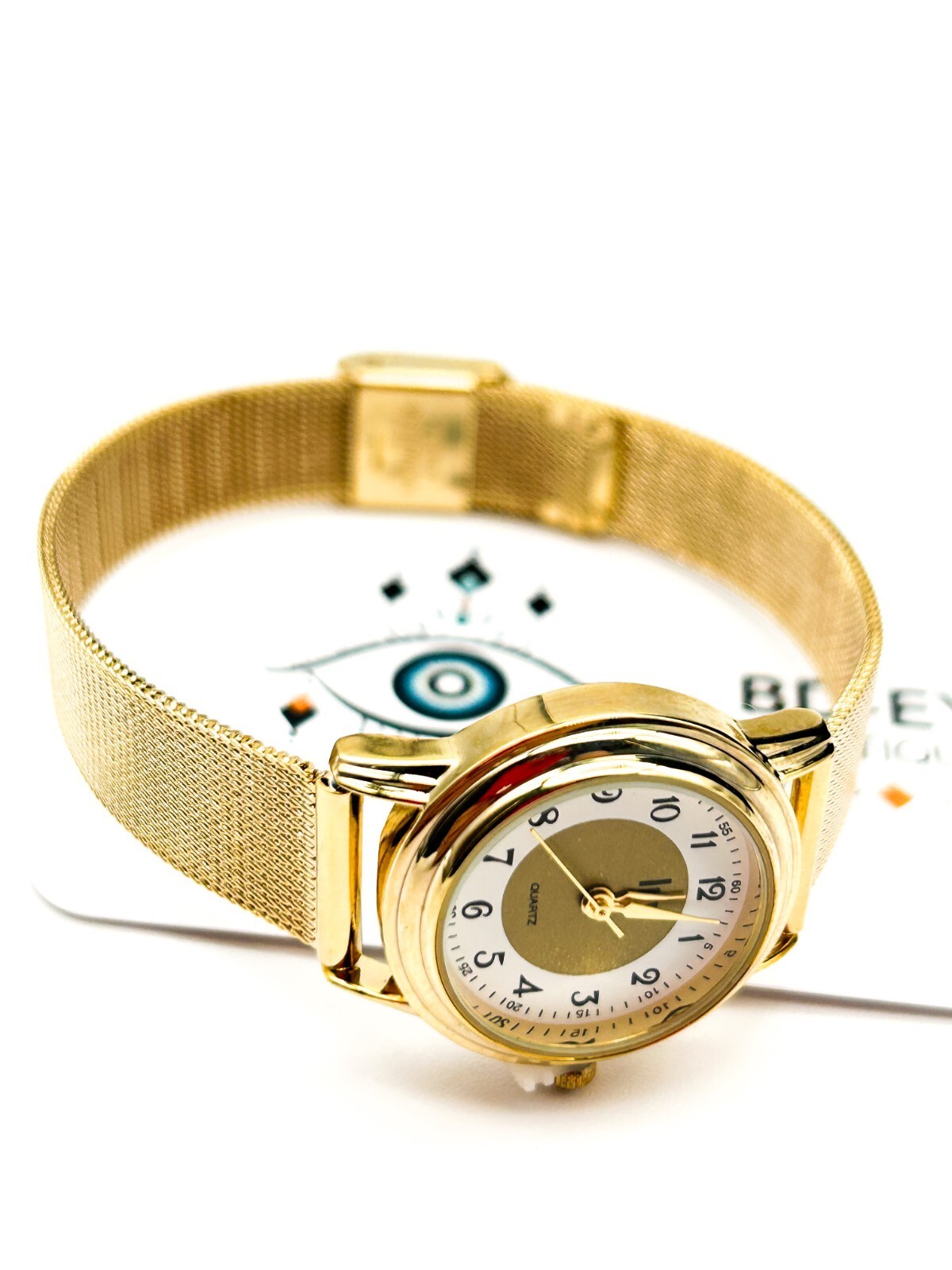 Vintage New LIP Classics Gold Tone Ladies Quartz Mesh Bracelet Watch Untested