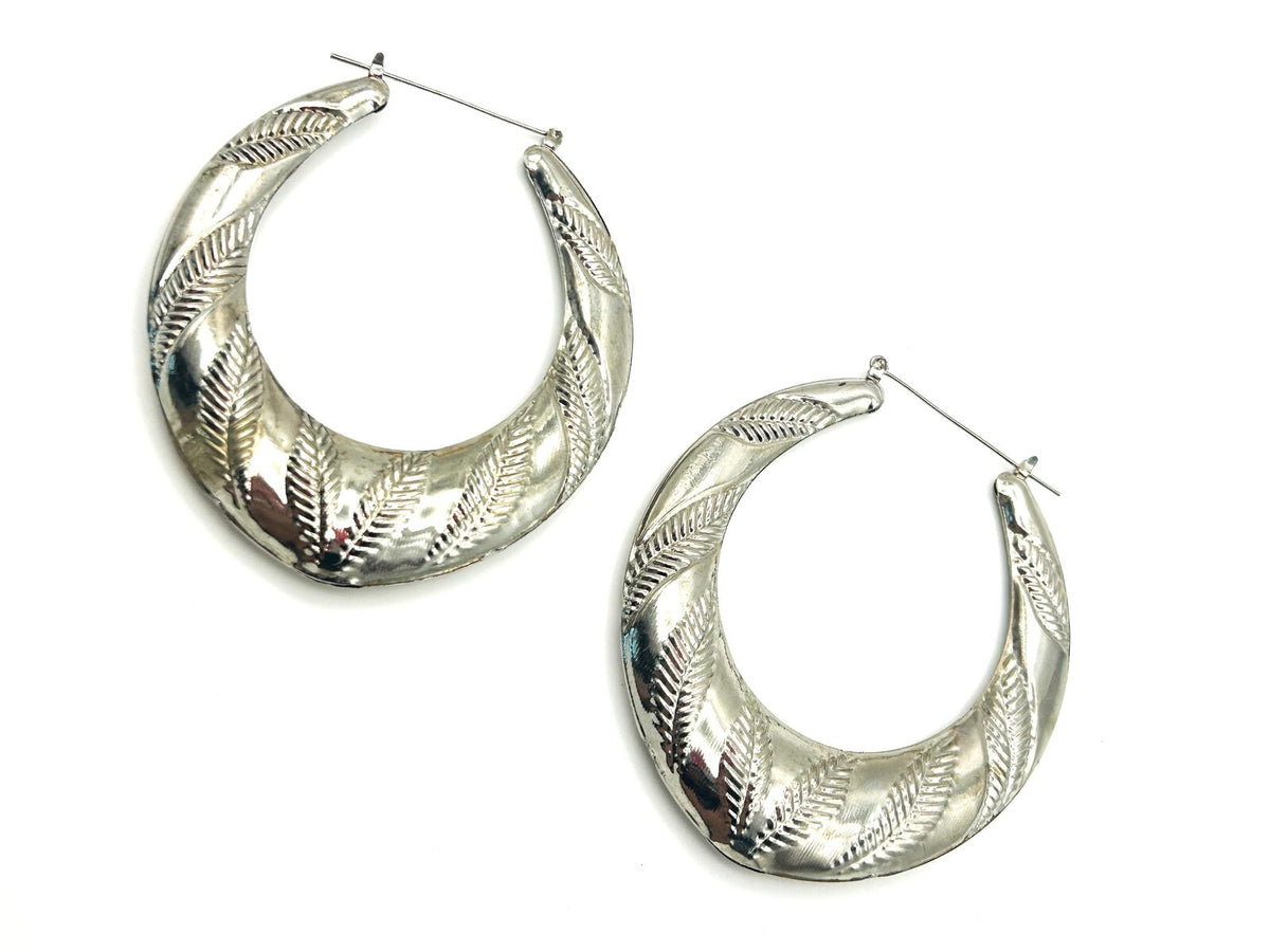 4X Bundle Vintage Oversized Lightweight Gold & Silver Tone Large Hoop Earrings