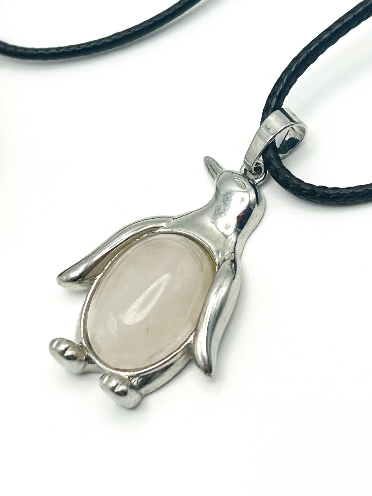 Gemstone Pendant Necklace Bundle – Carnelian, Quartz Penguin, Aventurine Heart