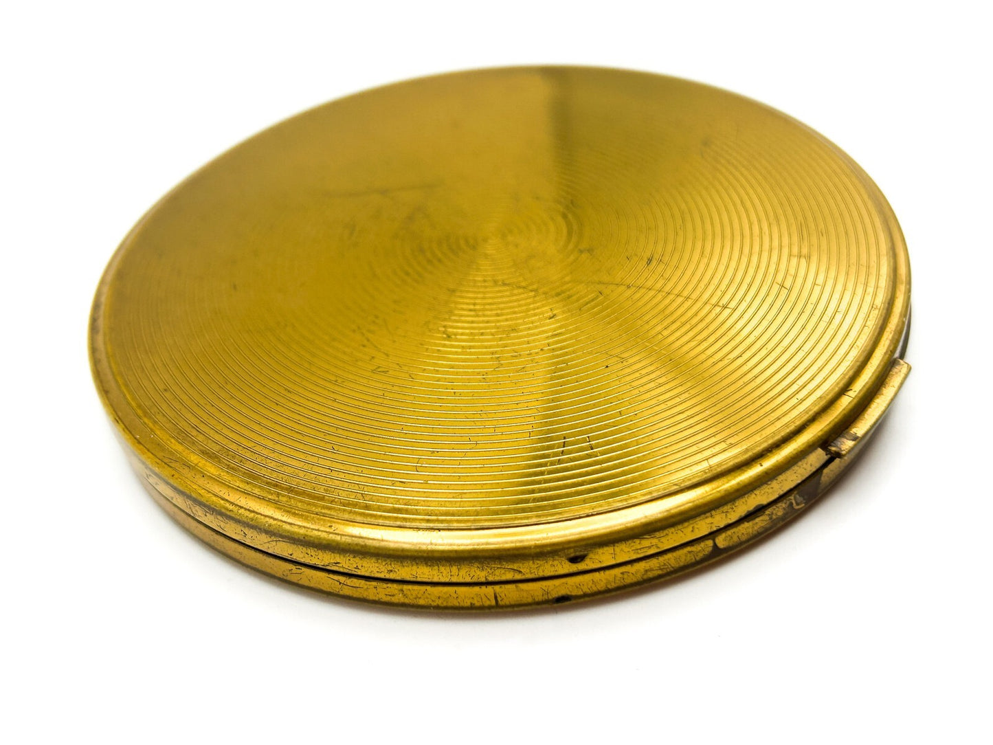 Vintage Vanity Fair Gold Tone Starburst Compact Mirror Made in Britain