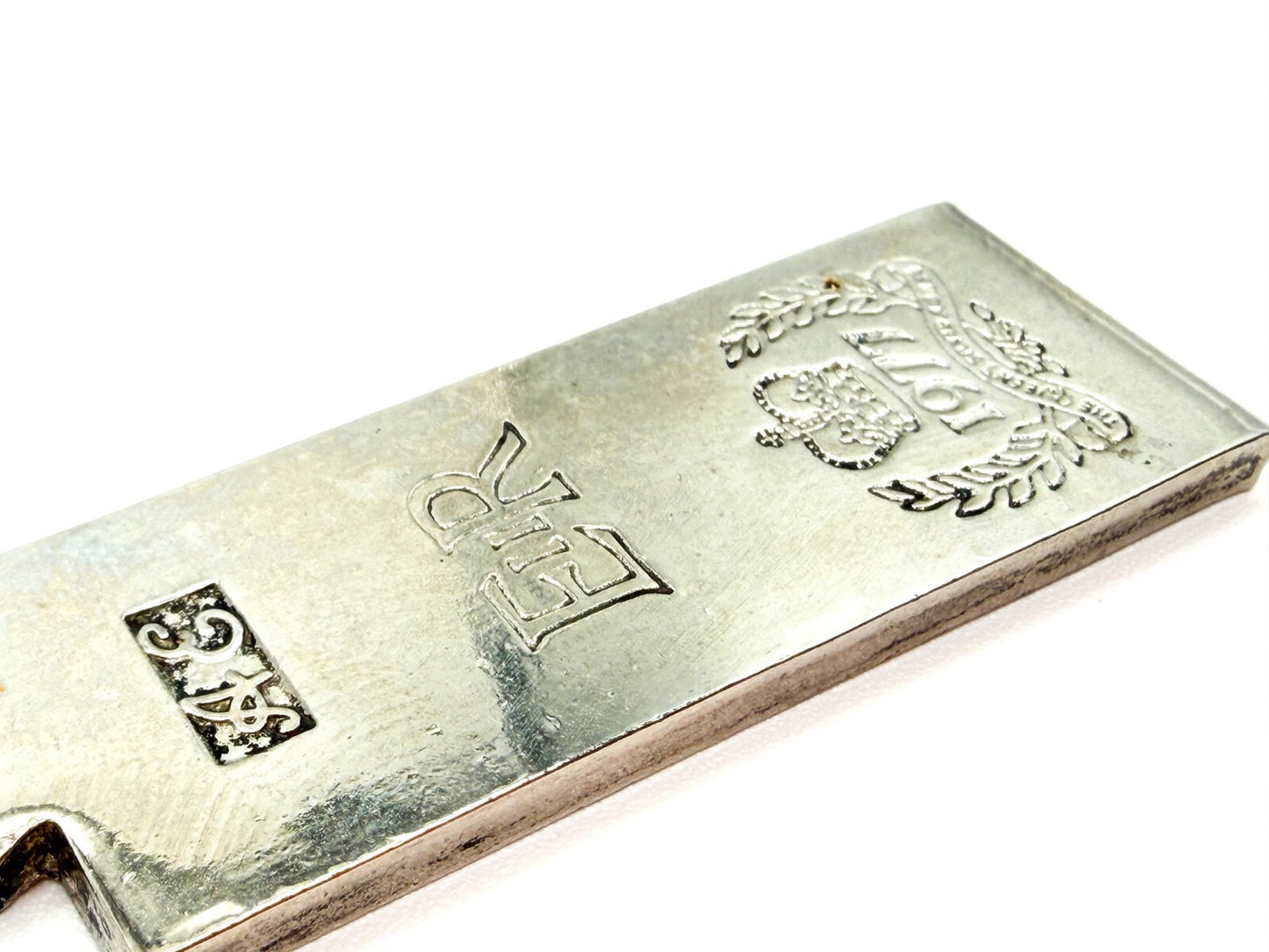 Vintage 1977 Queen Elizabeth II Silver Jubilee Ingot Pendant by A&E