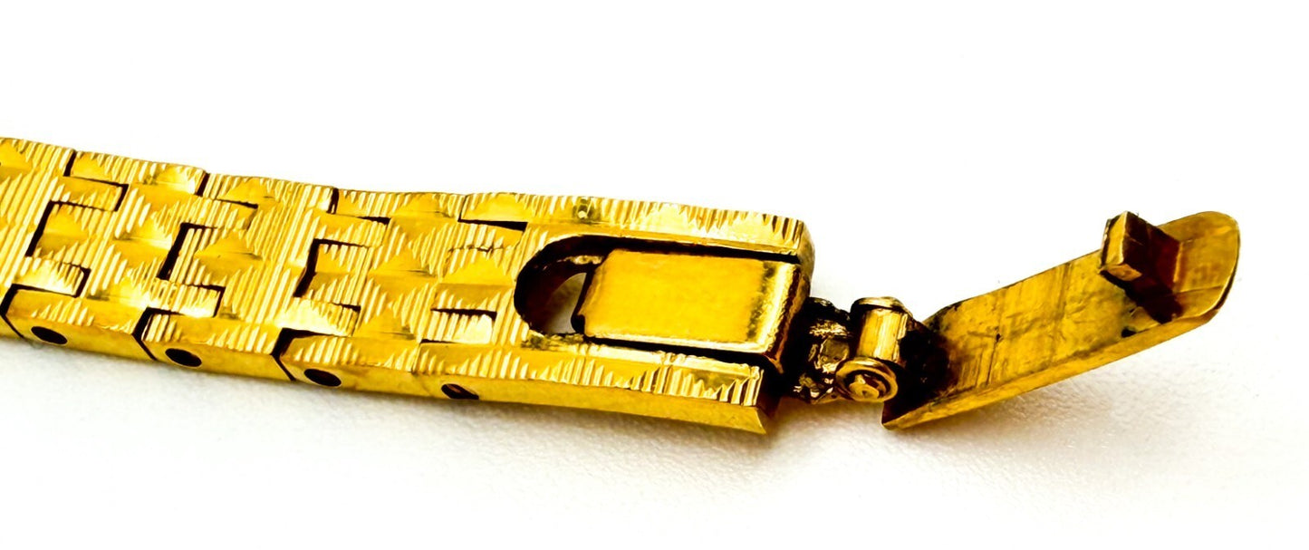 Vintage 1970s Limit International 17 Jewels Incabloc Ladies Wristwatch Gold Tone