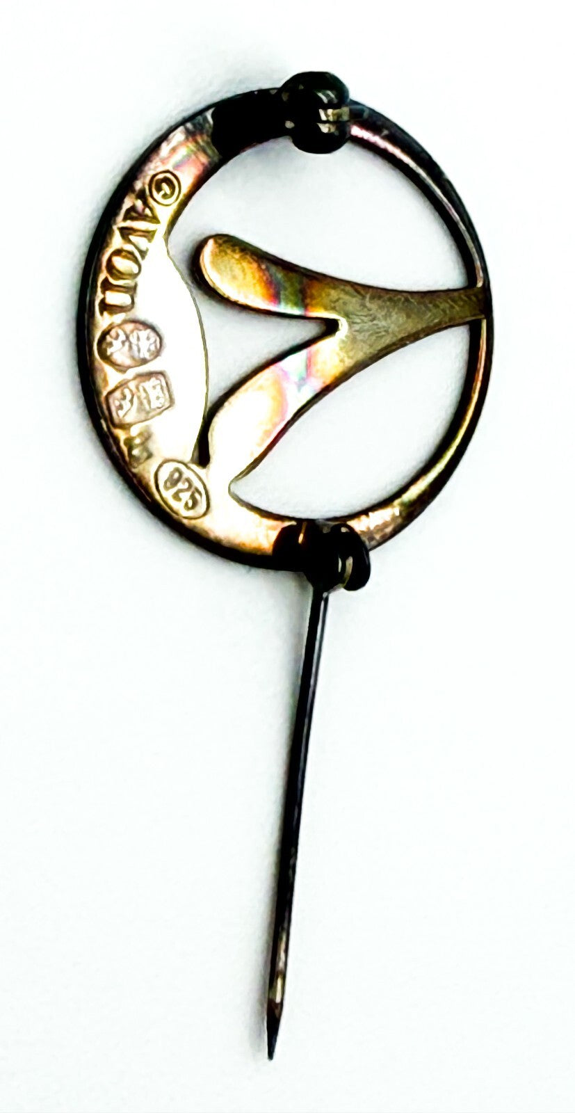Avon 925 Sterling Silver Circular Brooch 1983 – Signed Vintage Pin