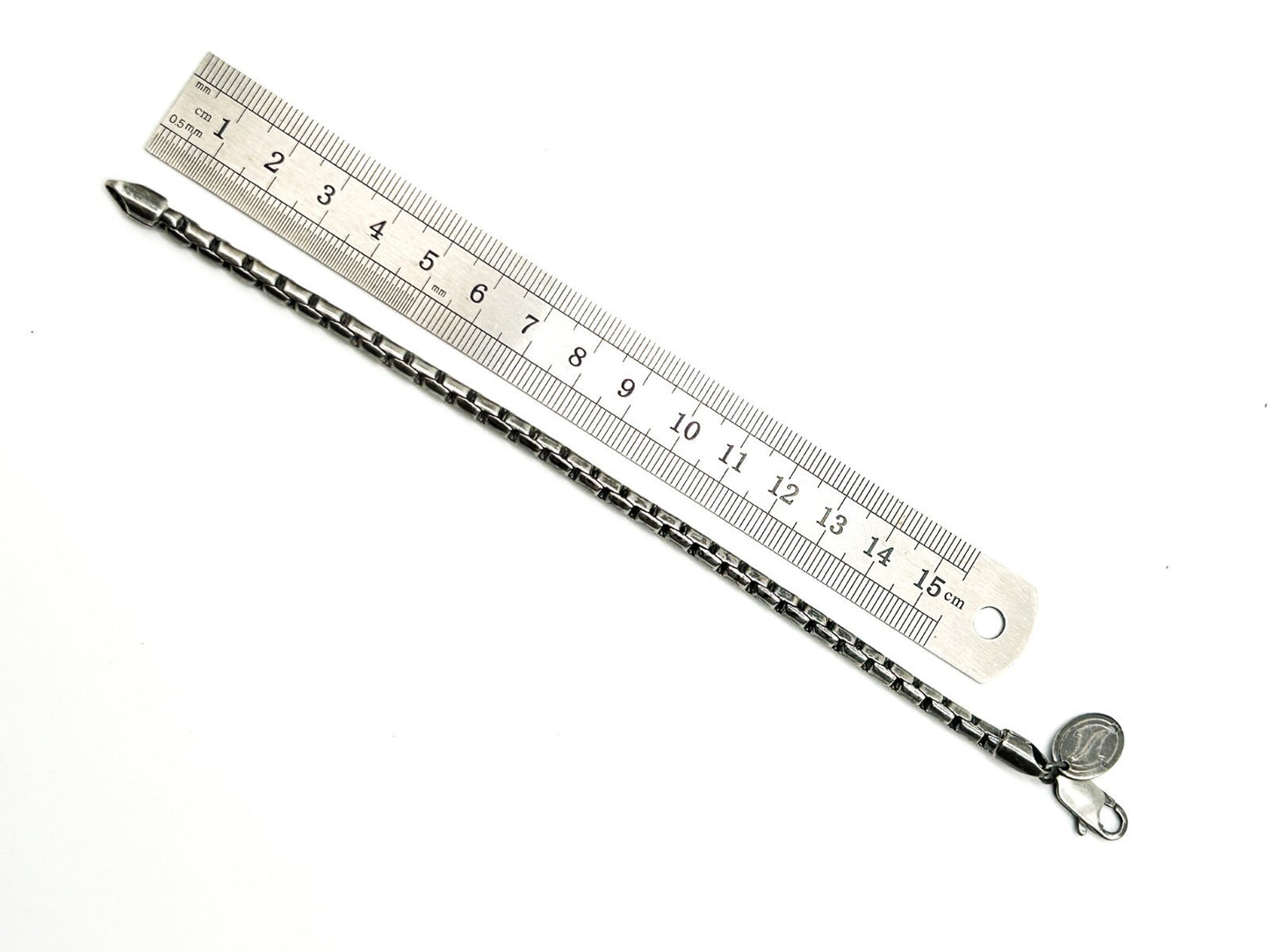 Innersoul Australia Bracelet Silver Tone Box Link Chain Y2K Vintage