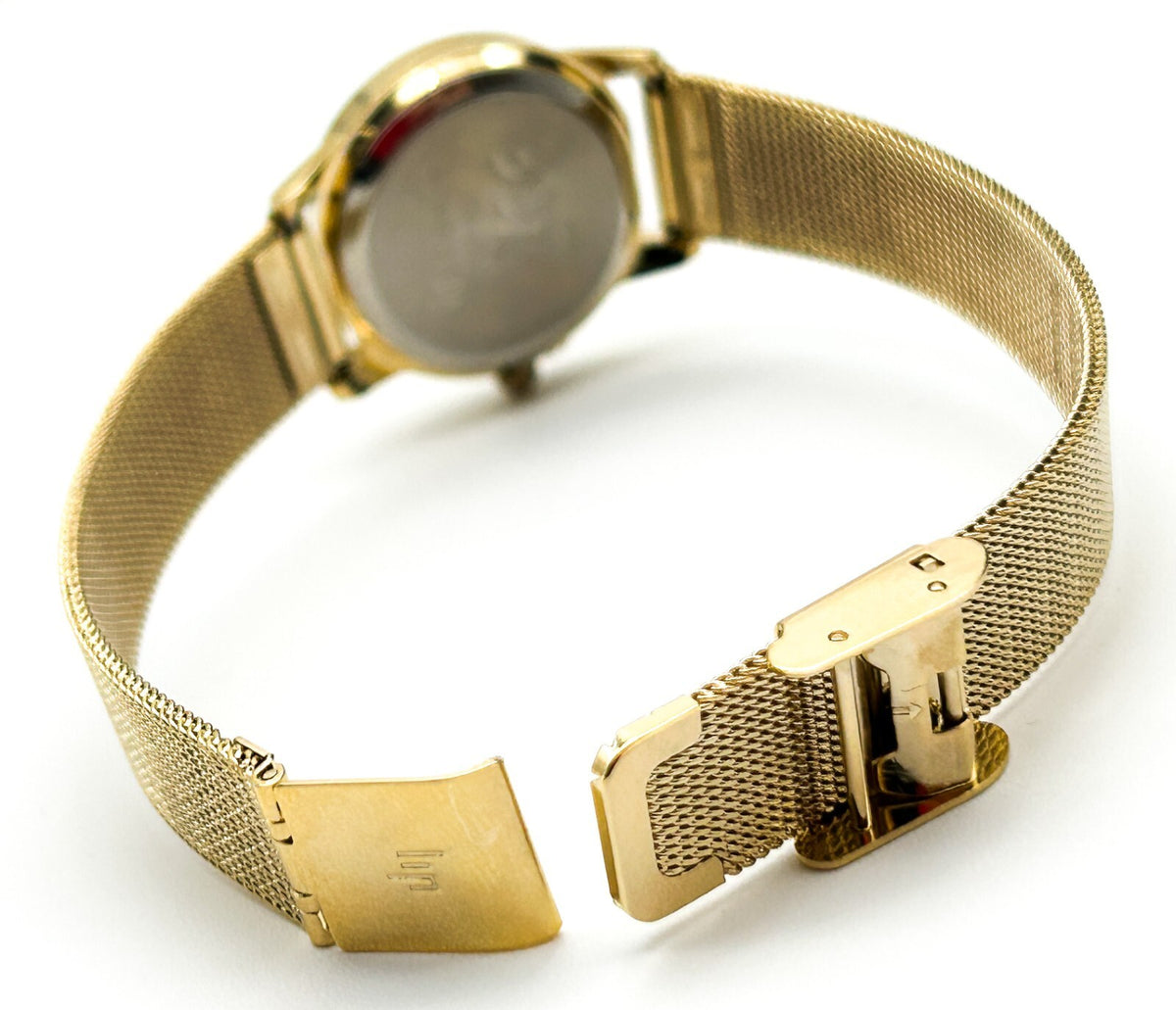 Vintage New LIP Classics Gold Tone Ladies Quartz Mesh Bracelet Watch Untested