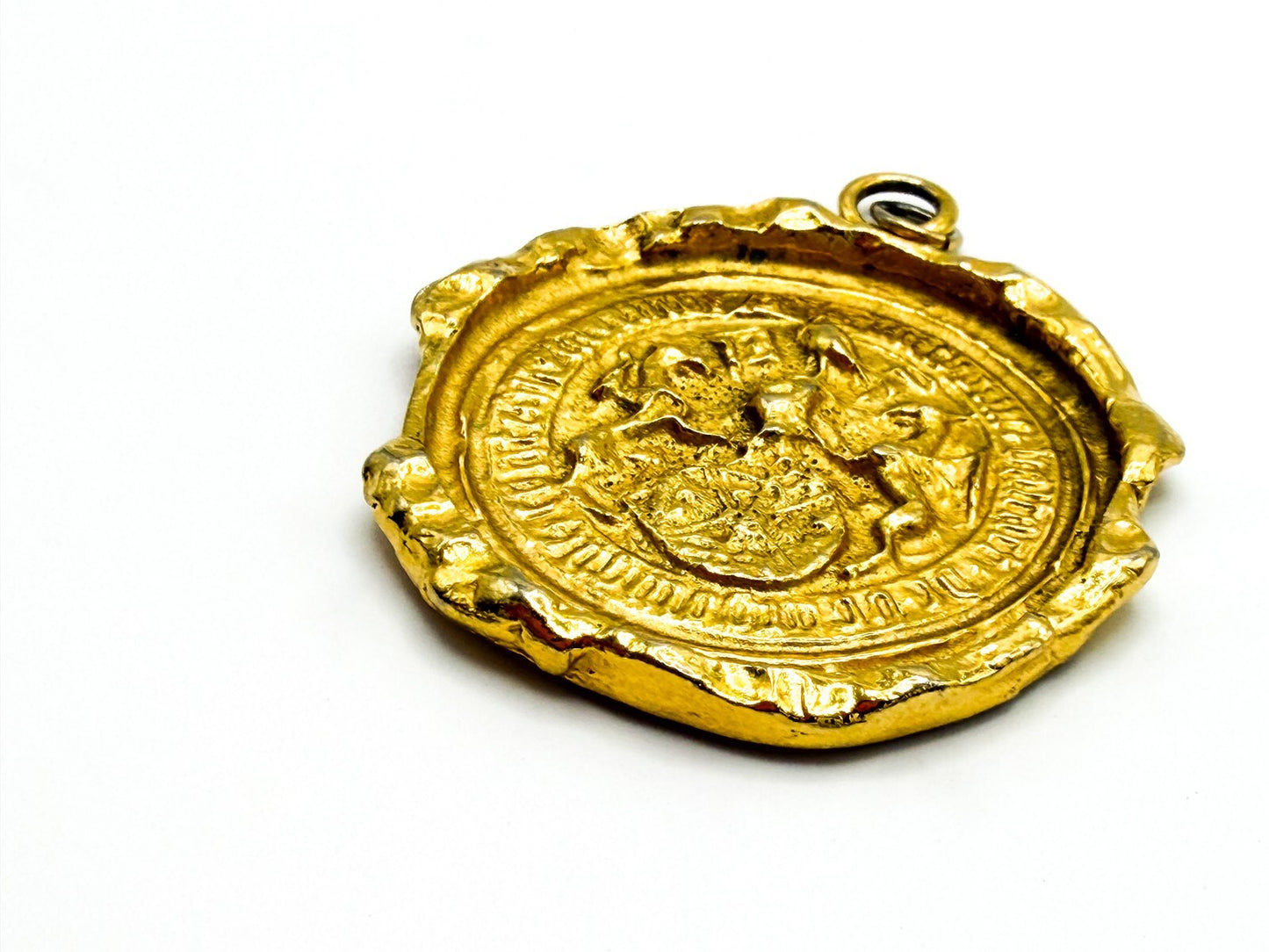 Vintage Accessocraft Etruscan Revival Medallion Pendant – Byzantine Eagle Crest