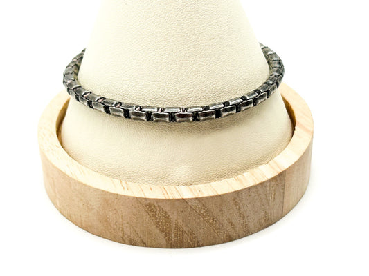 Innersoul Australia Bracelet Silver Tone Box Link Chain Y2K Vintage