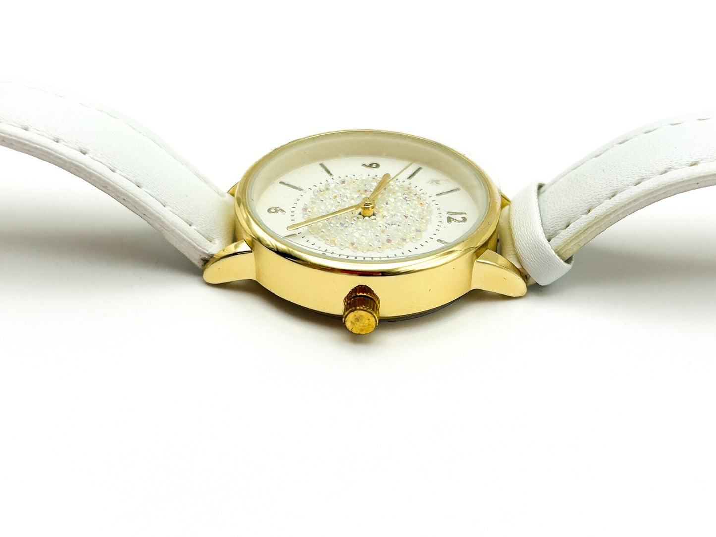 Vintage Secret Dreams Ladies Watch White Strap and Swarovski Crystal Dial