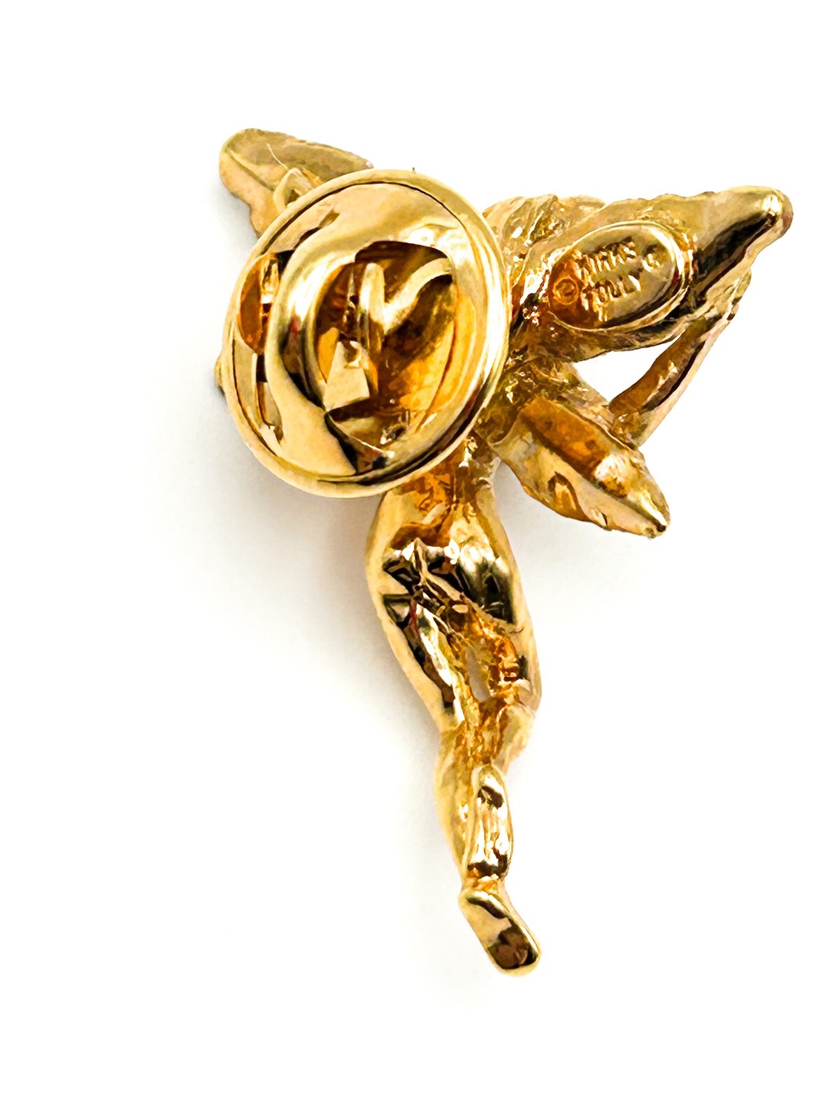 Kirk’s Folly Gold Tone Fairy Brooch Pin with Glitter Wings