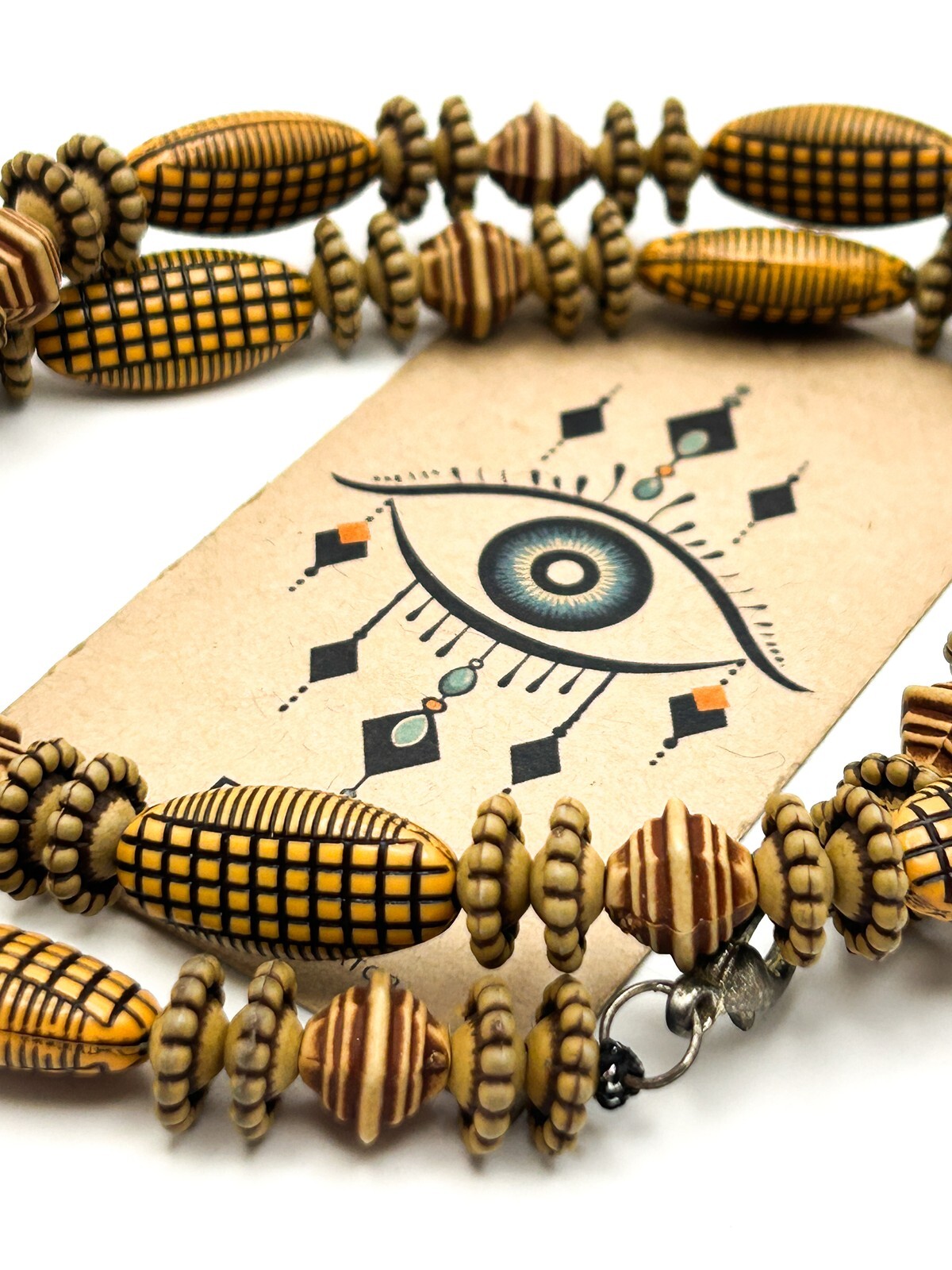 Recycled Plastic ‘Tortoise Home’ Beaded Necklace – Ghana Artisan