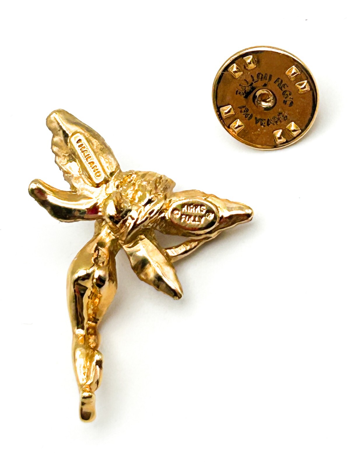 Kirk’s Folly Gold Tone Fairy Brooch Pin with Glitter Wings
