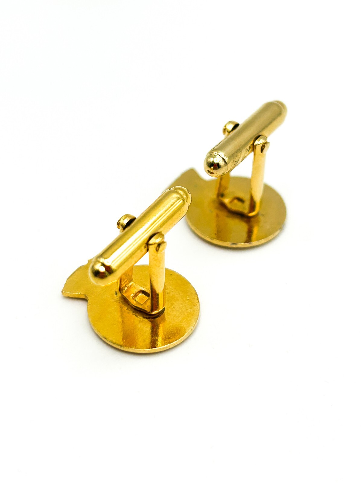 Vintage HMS Edinburgh Gold Tone Enamel Cufflinks and Tie Pin Set Military