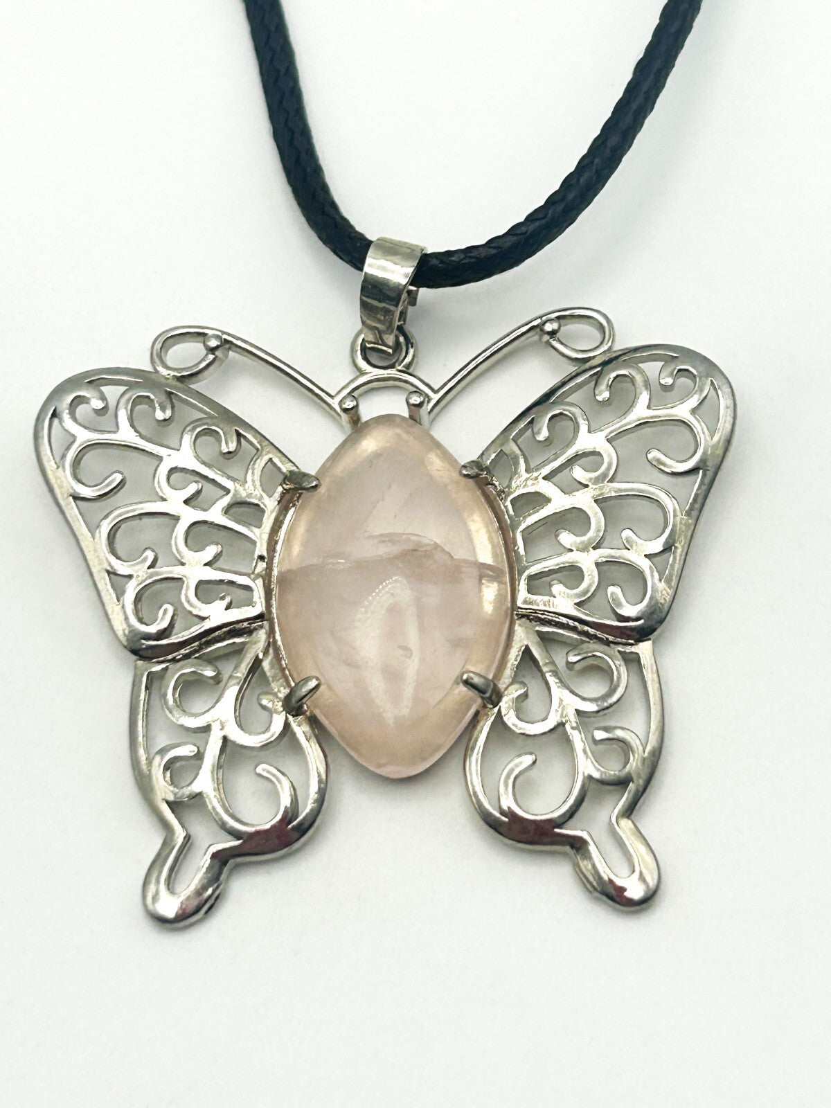 Gemstone Pendant Necklace Bundle – Goldstone Cross, Rose Quartz Butterfly & Aqua