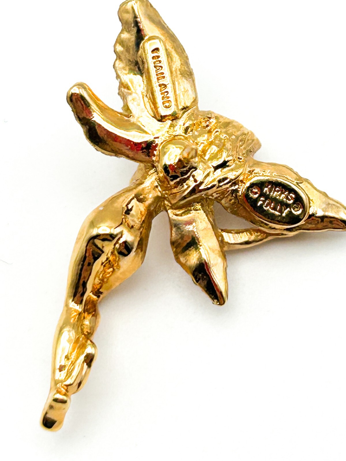 Kirk’s Folly Gold Tone Fairy Brooch Pin with Glitter Wings