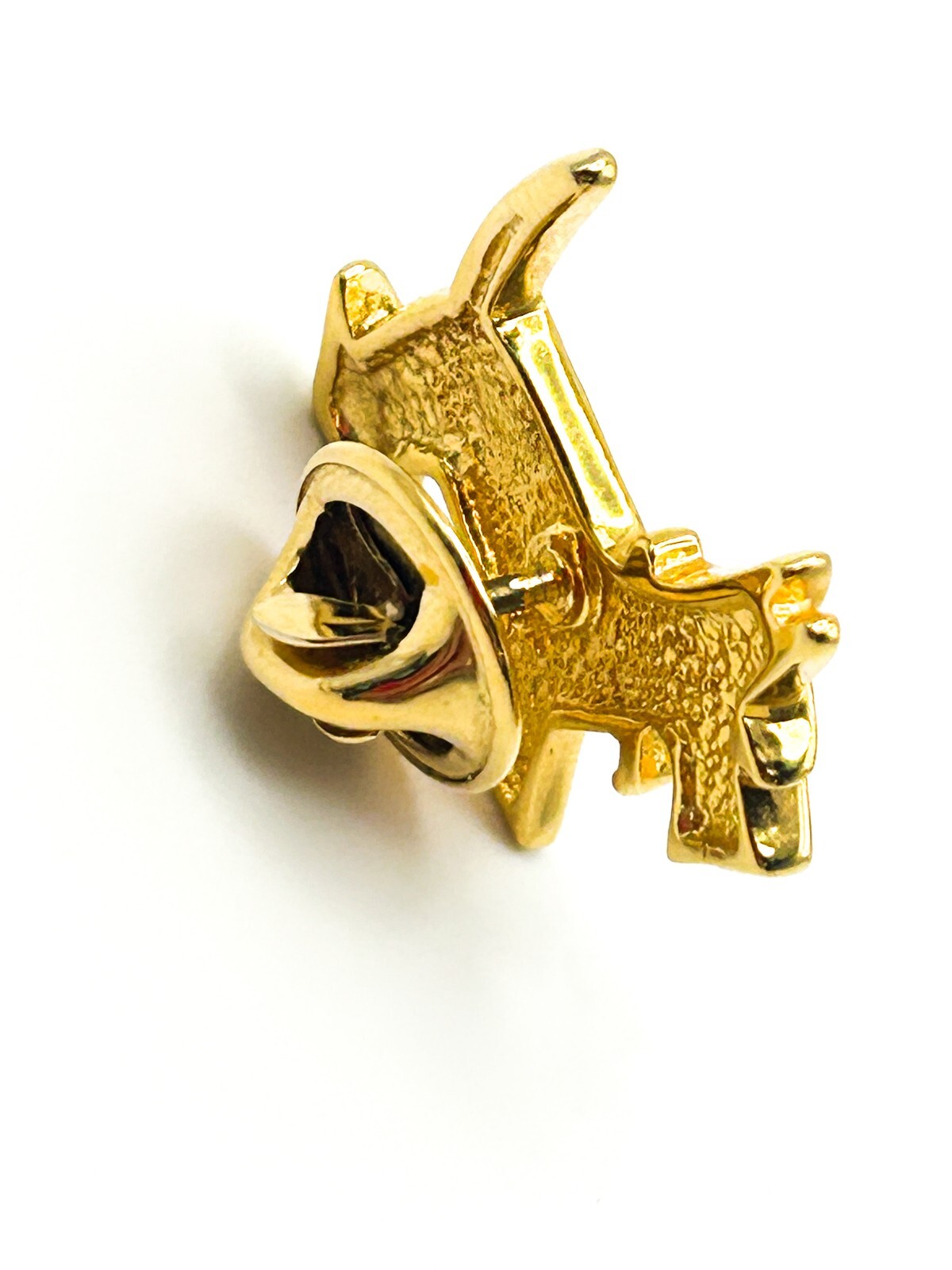 Vintage Signed Ballou REG'D / Ciro Gold Tone Scottish Terrier Scottie Dog Brooch