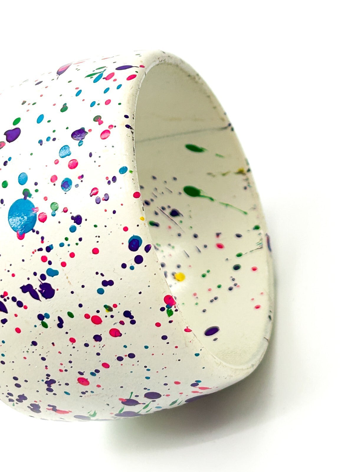 Retro Paint Splat Acrylic Chunky Cuff Bracelet Pink Purple Green Bangle