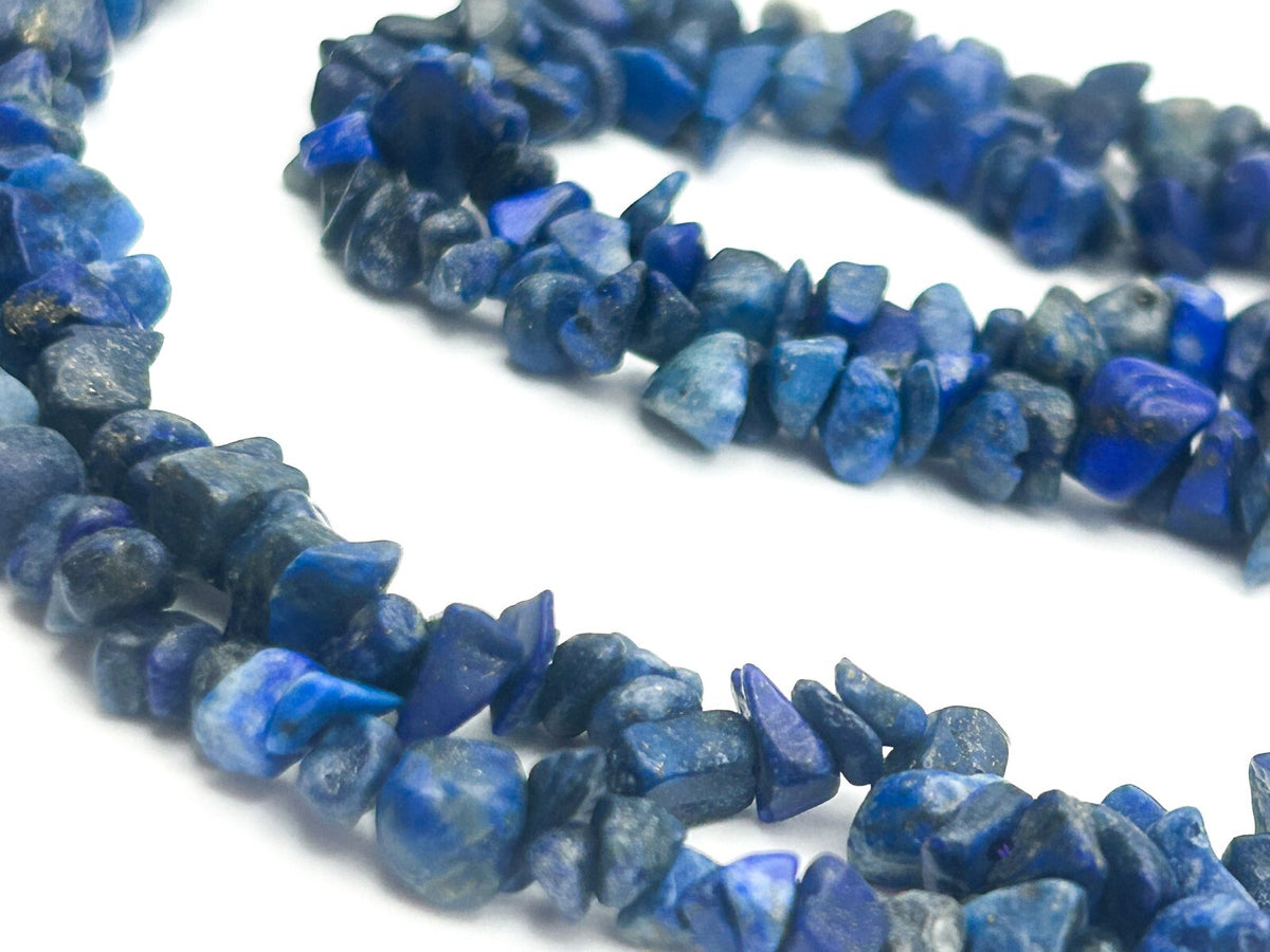 Lapis Lazuli & Sodalite Semi-precious Gemstone Chip Necklace  Bracelet Set