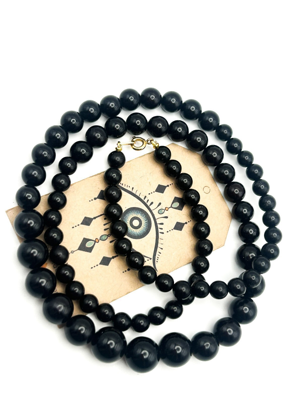 Black beaded necklace