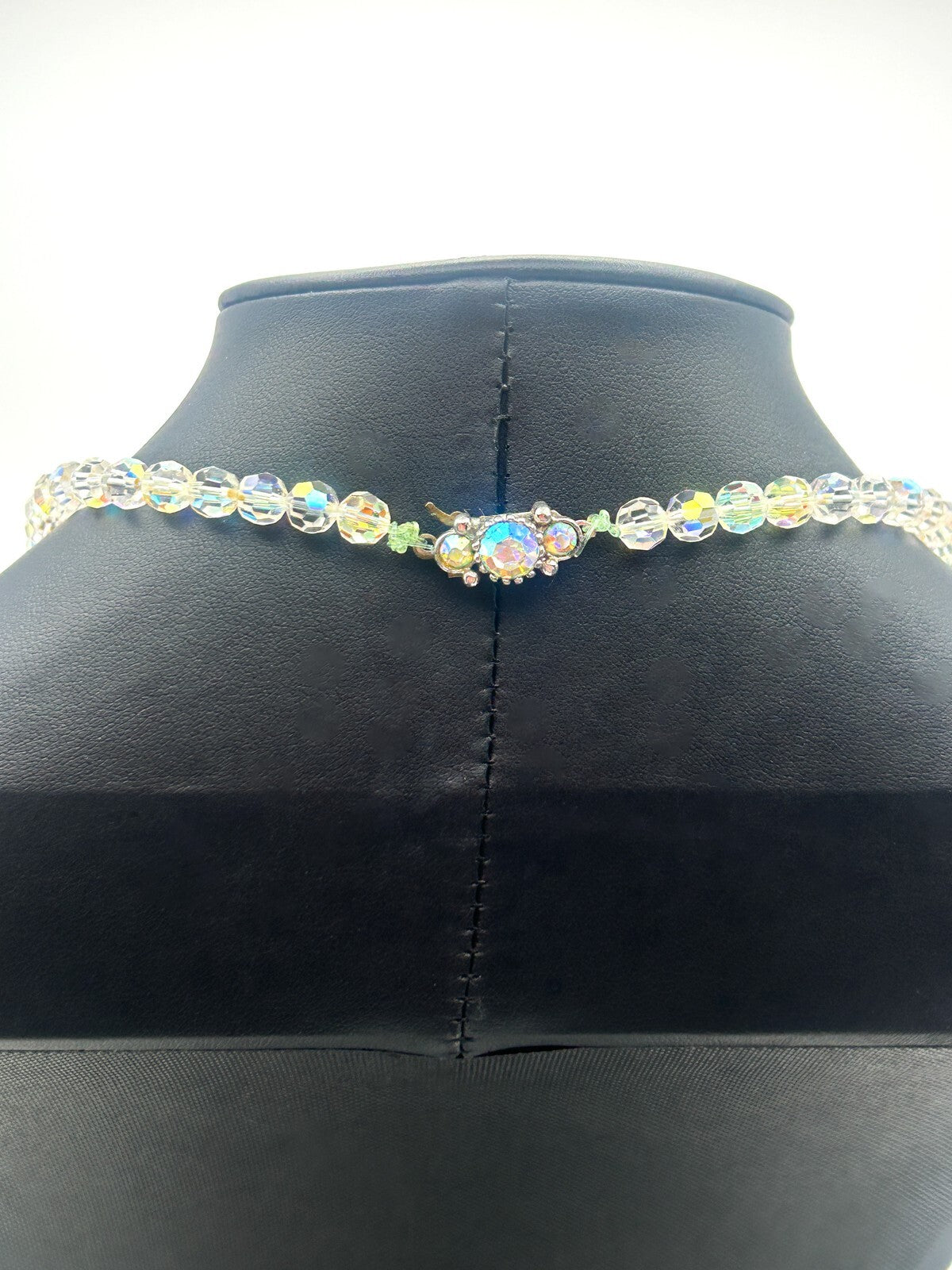 Vintage Single Graduated Strand Aurora Borealis Necklace