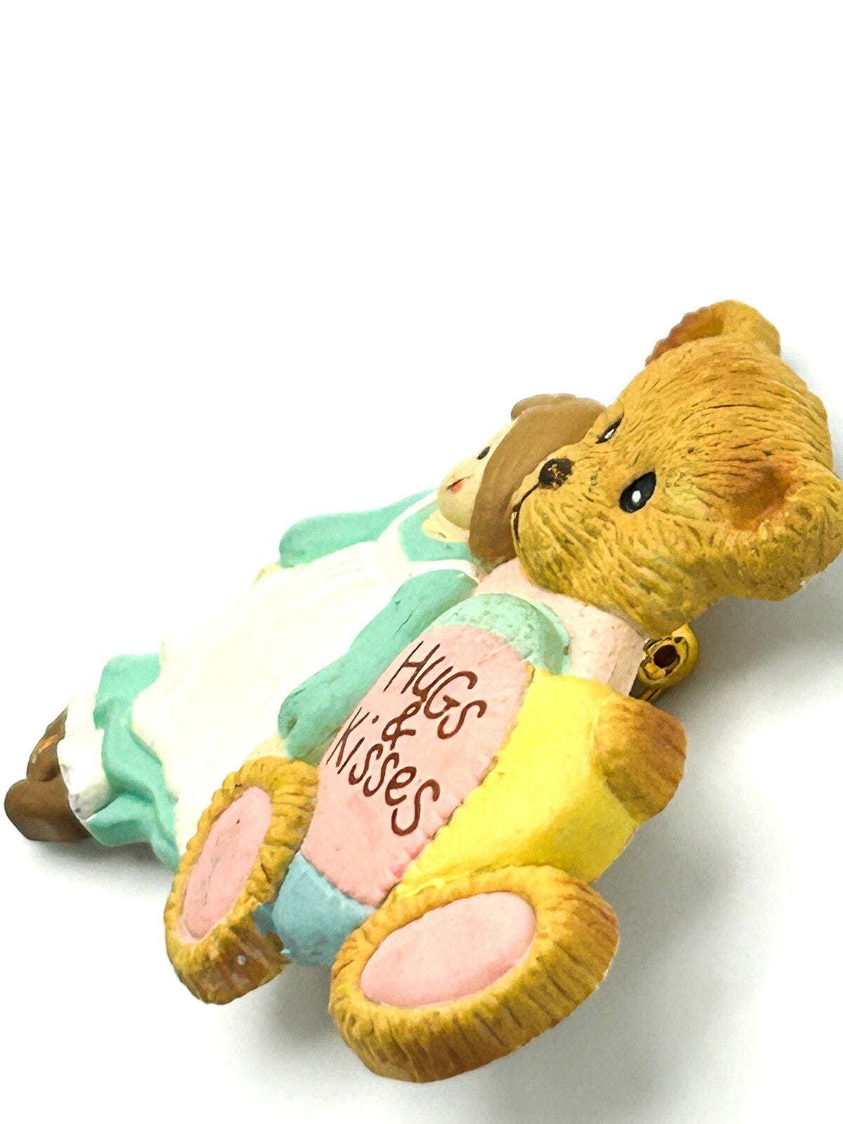 Vintage Cherished Teddies Brooch Teddy & Doll 1993 Collectible Pin