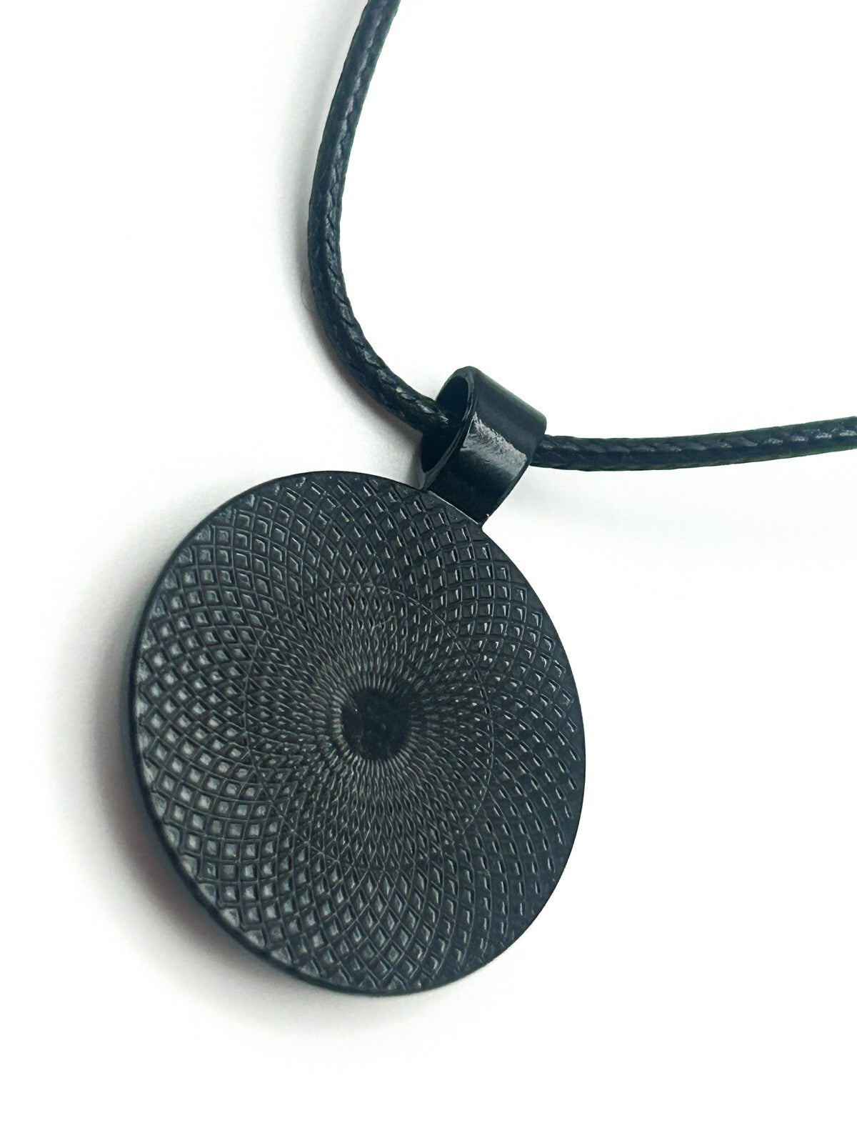 New Resin Daisy Pendant Necklace on New Black Cord - Dried Flower Pendant