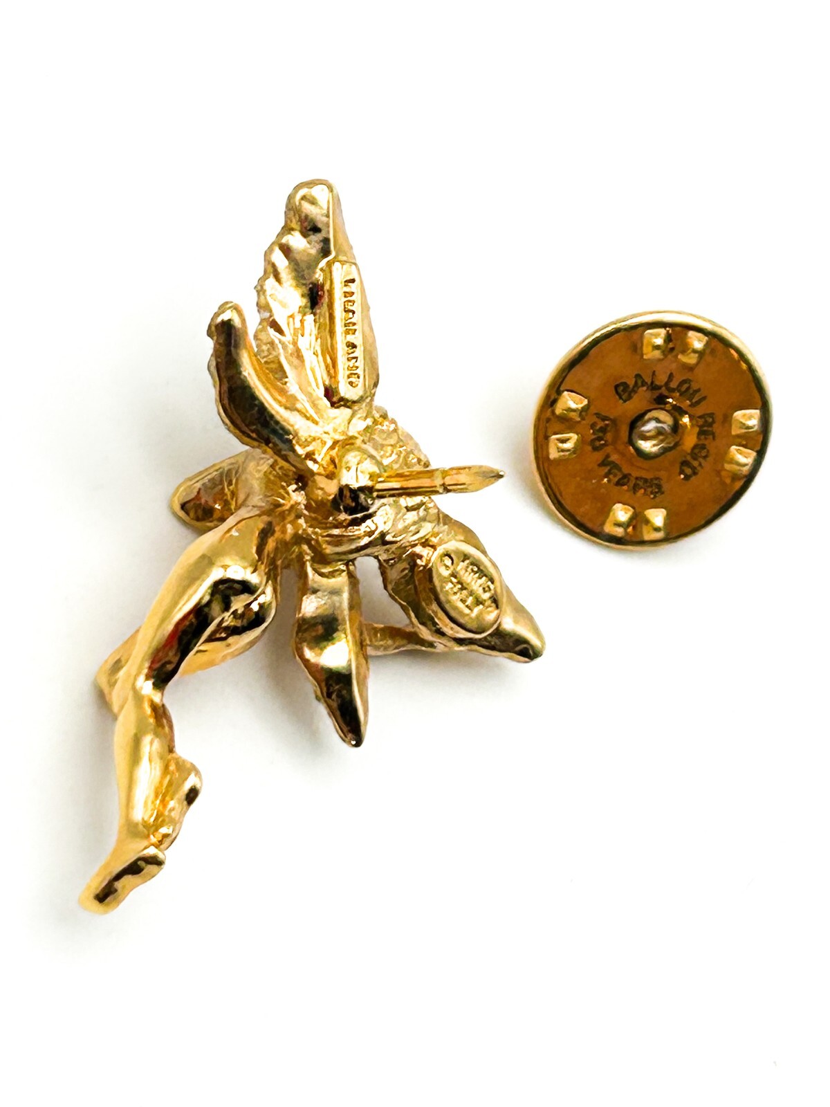 Kirk’s Folly Gold Tone Fairy Brooch Pin with Glitter Wings