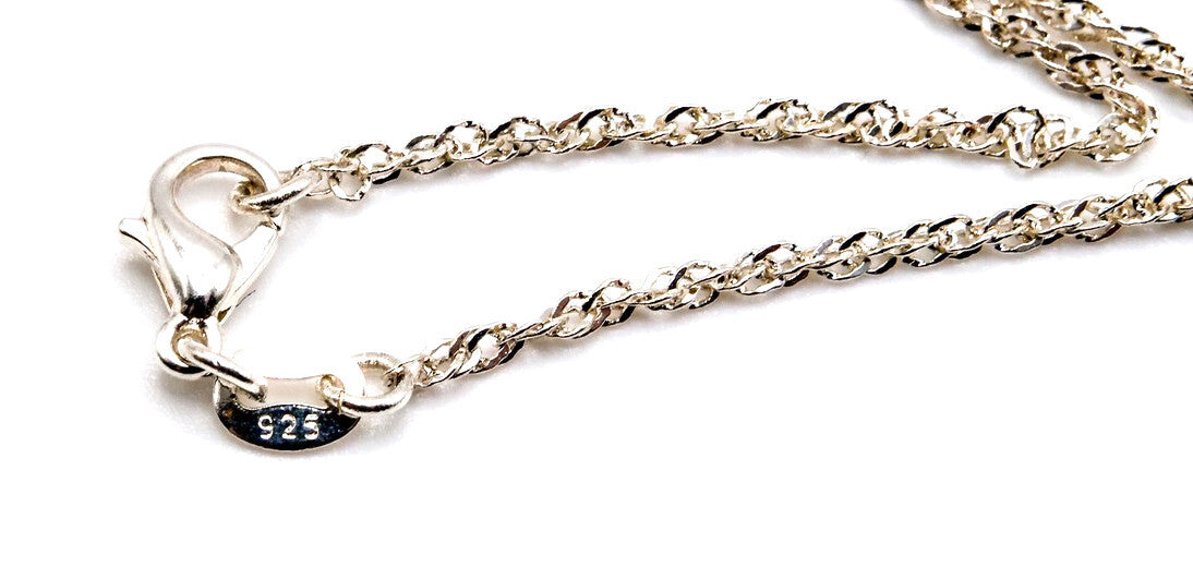 Silver Tone Dragonfly Pendant Necklace Chain Marked 925