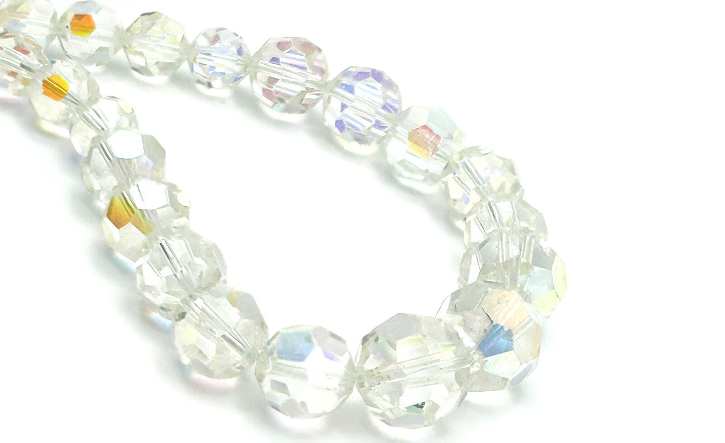 Vintage Single Graduated Strand Aurora Borealis Necklace